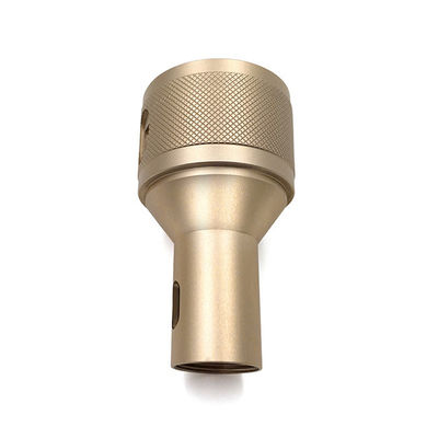 อลูมิเนียมทองแดงที่กำหนดเอง CNC Machining Anodized Knurled Coaxial Connector
