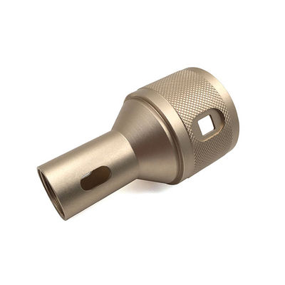 อลูมิเนียมทองแดงที่กำหนดเอง CNC Machining Anodized Knurled Coaxial Connector