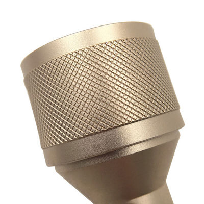 อลูมิเนียมทองแดงที่กำหนดเอง CNC Machining Anodized Knurled Coaxial Connector